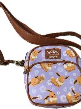 Loungefly Lavender and Brown Eevee Mini Crossbody Bag